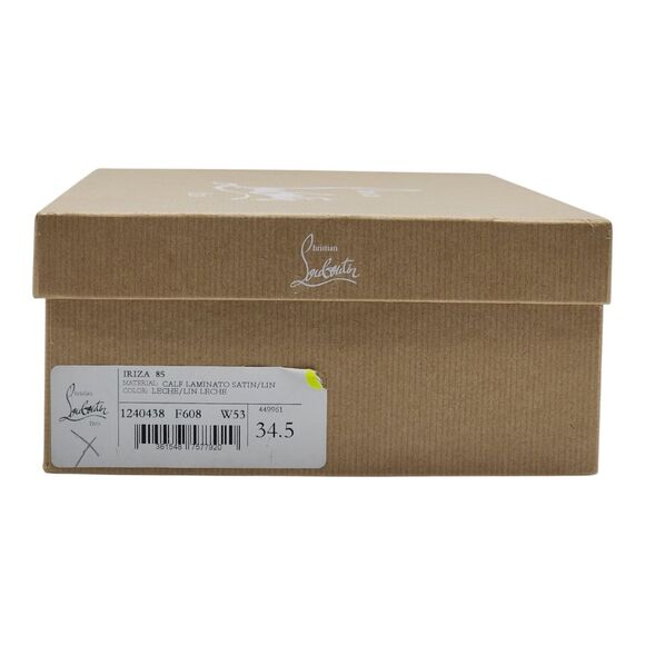 Christian Louboutin Iriza Pumps 85 - Metallic Leather - Gold - 34.5 4 US $845 - Picture 13 of 13